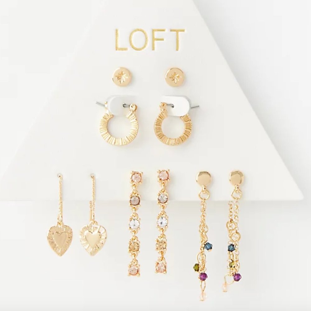 NEW NWT Loft Trinket Earring Set